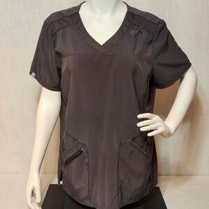 Scrubstar Gray Scrubs Top XL